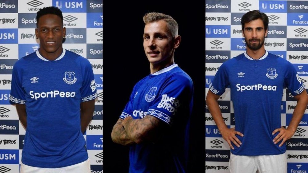 Sólo Digne ha debutado con la camiseta del equipo inglés. Everton