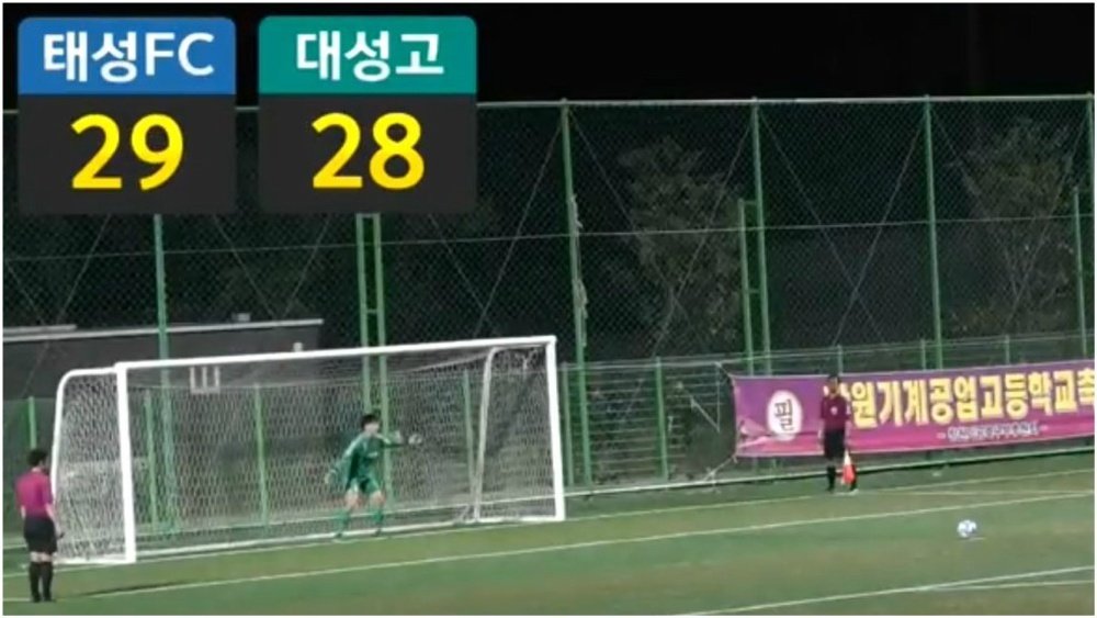 Yongin Taesung FC y Cheongju Daesung protagonizaron la tanda de penaltis más larga. KBSKorea