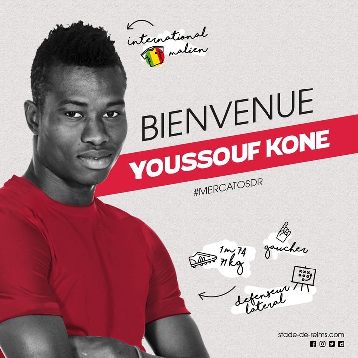 Officiel : Le latéral de Lille, Youssouf Koné prêté à Reims cette saison