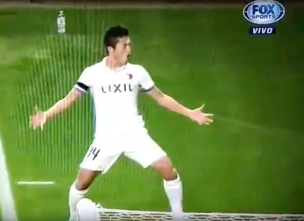 Yuma comemorando gols como Cristiano Ronaldo nas semifinais do Mundial de Clubes. Youtube-FoxSports