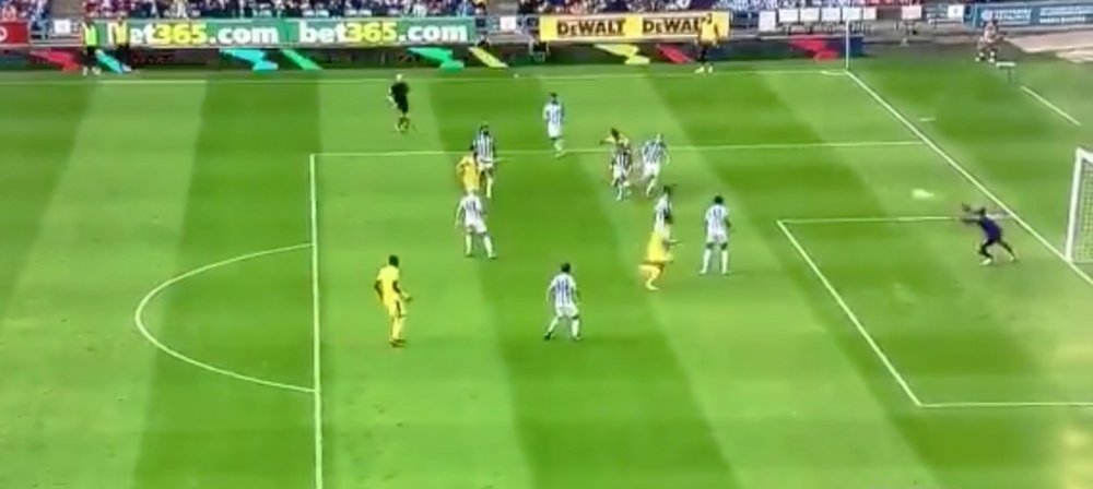 Zaha smashed in from range against Huddersfield. Captura