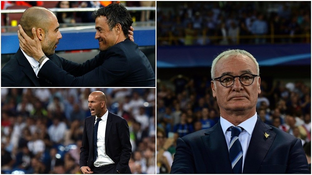 Zidane, Luis Enrique, Guardiola, Ranieri. BeSoccer