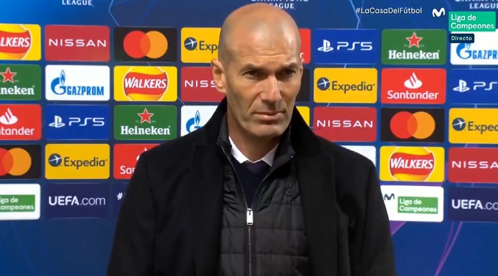 Zidane falou após a classificação para a semifinal. Captura/MovistarLigadeCampeones