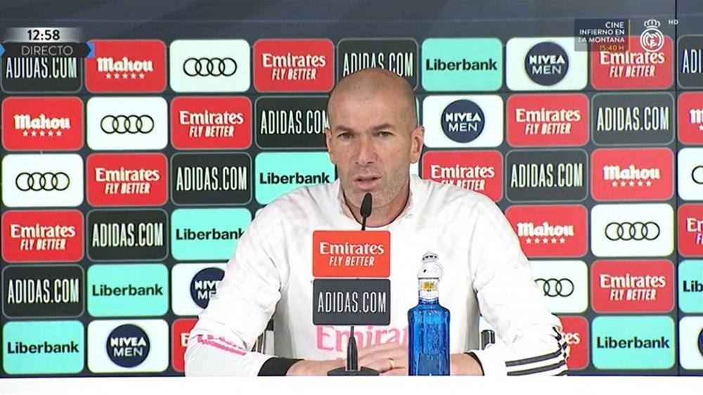 Zidane atendió a los medios en sala de prensa. Captura/RealMadridTV