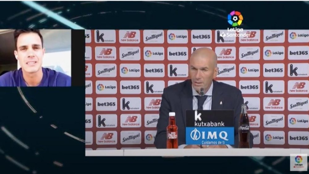Zidane was annoyed by people talking about the referee following Real's win. Captura/LaLiga
