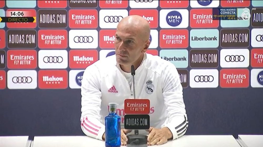 Zinedine Zidane analizó el Betis-Real Madrid en rueda de prensa. Captura/RealMadridTV