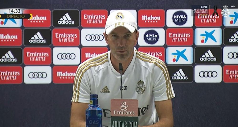 Zidane habló de la ausencia de Hazard. Captura/RMTV
