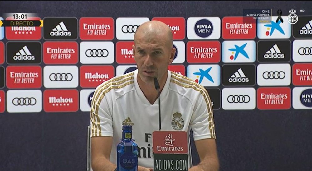 Zinedine Zidane était en conférence de presse. Capture/RealMadrid