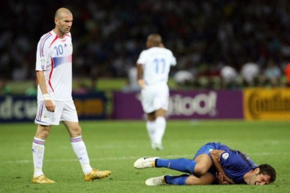 Materazzi recordó el cabezazo de Zidane. AFP