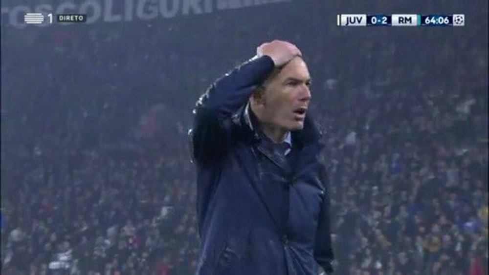 Zidane was left gobsmacked. Captura