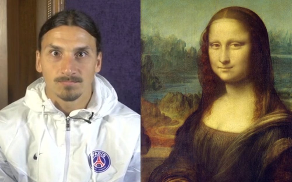 Zlatan looking like the Mona Lisa. Twitter