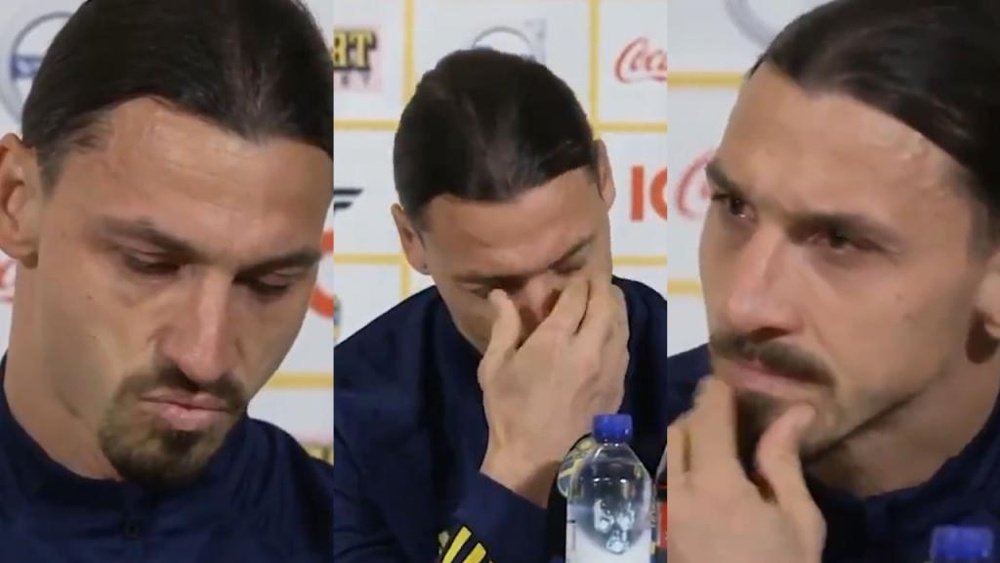 Ibrahimovic desatou a chorar. Capturas/ESPN