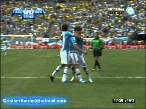 Argentina 4 Brasil 3 Amistoso Internacional  2012 Los goles (9/6/2012)