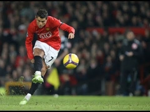 Cristiano Ronaldo Free Kick Tutorial | How to shoot a Knuckle Ball | english/englisch