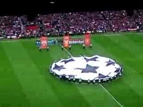 Champions League Semi Final 2008, Manchester United vs. Barcelona - The CL Hymn