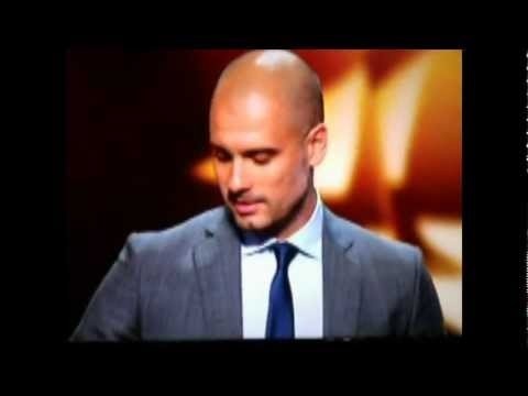 Mejor Entrenador 2012 - Pep Guardiola Balon de Oro HD - Best Coach 2012 Mejor Entrenador del Mundo