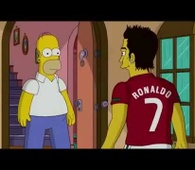Cristiano Ronaldo hace un tunel a Homer Simpson
