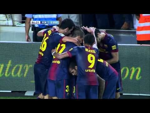 Jornada 5 : Gol de Xavi Hernández en el FC Barcelona - Granada CF (1-0)