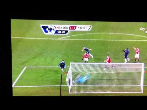 Manchester United - Stoke City Goal Whitehead D. 1-1 04-01-11 HD 720p