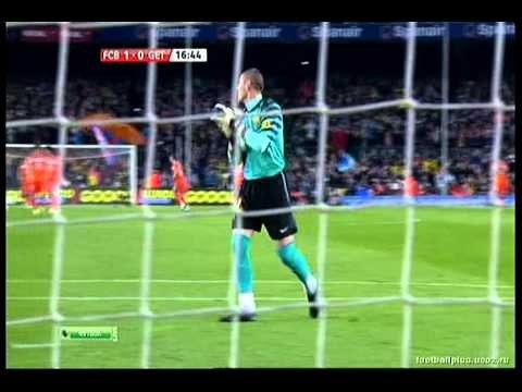 Fc Barcelona Vs Getafe 1-0 Dani Alves Amazing Goal 2011-03-19