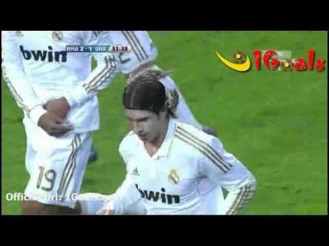 Real Madrid vs Granada 2-1 Sergio Ramos Goal 7.1.2011 Spain Primera Liga
