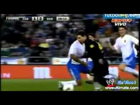 Zaragoza vs Barcelona 1-2 Messi 07/04/12