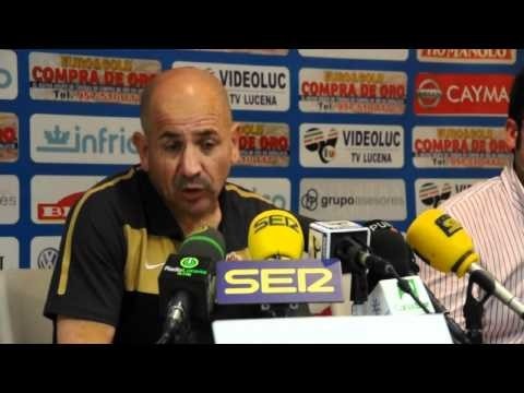 Claudio Barragán en Rueda de prensa (Lucena 2-1 Ponferradina)