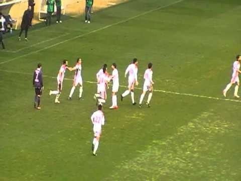 Celebración del primer gol de la Cultural y Deportiva Leonesa contra el Cristo Atlético  Temporada 2012 2013