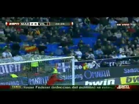 Real Madrid-Villarreal 2-1 First Half Highlights All Goals 21.2.2010 ( HQ )