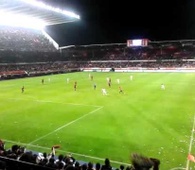 Afición de Osasuna perdiendo 1-5 contra el Real Madrid 31/03/12
