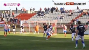 Un gol de Dani Molina y la defensa elevan al Recre en Algeciras (0-1)