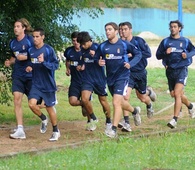 Rayco a la cabeza en un entrenamiento