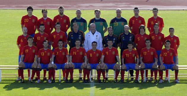 La foto oficial de España para el Mundial 2010