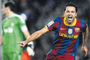 Xavi Hernández, autor del primer gol del 5-0, está disfrutando de una de sus etapas más dulces en el Barça 