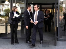 Rosell, saliendo de ESADE donde participó en una reunión con Artur Mas