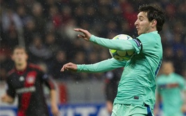Messi marcó el tercer tanto del Barça en Leverkusen