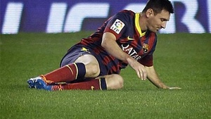 Tercera lesión de la temporada de Messi