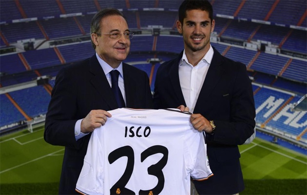 Isco presentado con el Real Madrid