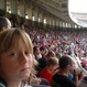 Mi hijo en el Estadio Elche-Murcia.