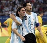 Messi y Riquelme Copa América 2007