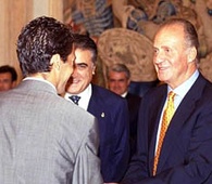 Raúl con el su majestad el Rey