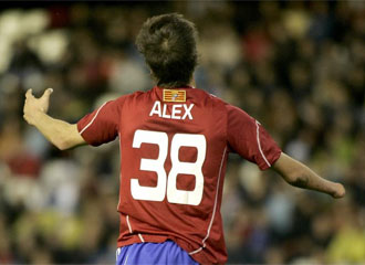 Álex Sánchez, el día de su debut en Primera