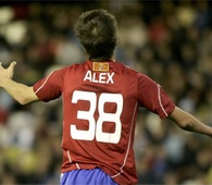 Álex Sánchez, el día de su debut en Primera