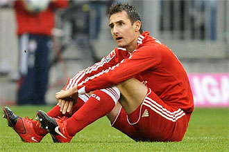 Klose, en un partido con el Bayern