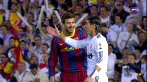 Ramos y Piqué, Barcelona vs Real Madrid (Copa del Rey)