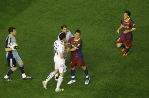Villa y Arbeloa, Barcelona vs Real Madrid (Copa del Rey)