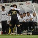 Higuaín celebrando el gol con Marcelo, Real Sociedad vs Real Madrid