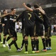 Los jugadores del Real Madrid celebrando el primer gol, Real Sociedad vs Real Madrid