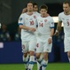 Los jugadores de la República Checa celebra el 2-1 ante Rusia