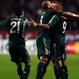 Los jugadores del Real Madrid celebran el gol de Benzema ante el Ajax
